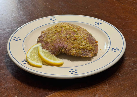 cotoletta al muscolo di grano in friggitrice ad aria